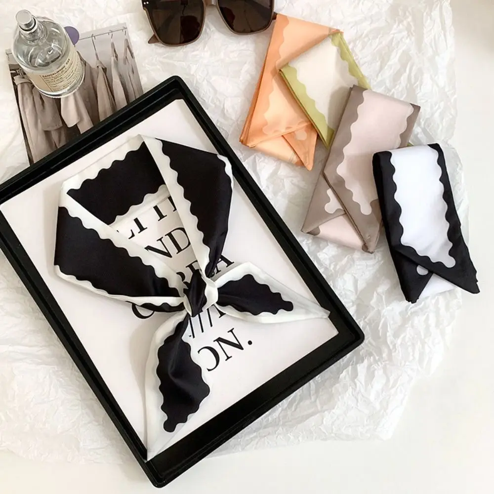 

Narrow Long Women Scarf High-end Feel Rubber Bag Silk Scarf Versatile Ribbon Headbands Neck Scarves Streamer Decoration