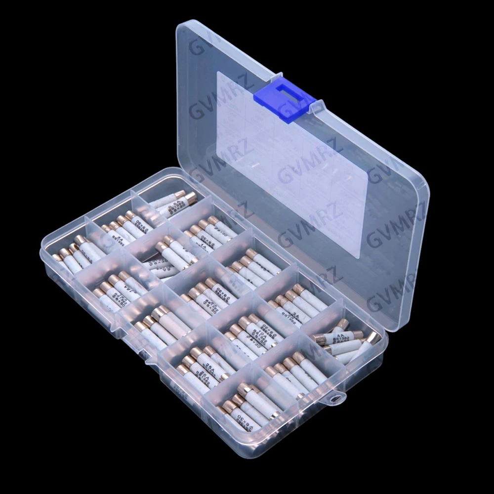 15Values 0.5A-30A 75PCS Glass Tube Fuse Fast-blow Kit 6X30MM 1A 2A 3A 4A 5A 6A 8A  25A 30A 6*30 10A 13A 15A 16A 20A HJXRHGAL