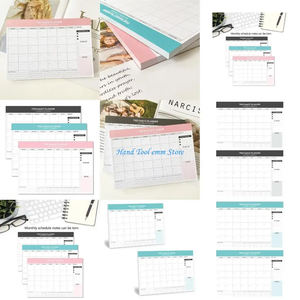 

H37F Weekly Planner Academic Planner Notebook 52 Sheets Writable for Student Teacher