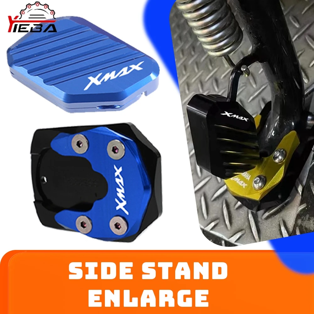 Motorcycle XMAX 25/250/300/400 For YAMAHA X-MAX 125 250 300 400 XMAX300 ALLYEARS Kickstand Side Stand Extension Pad Side Bracket