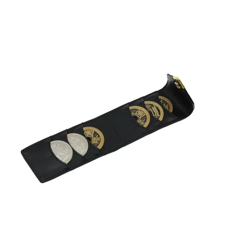 

6 Pocket Coin Purse for Coin Magic Close Up Magic Tricks Magia Magie Magicians Prop Leather Accessory Illusion No Coin