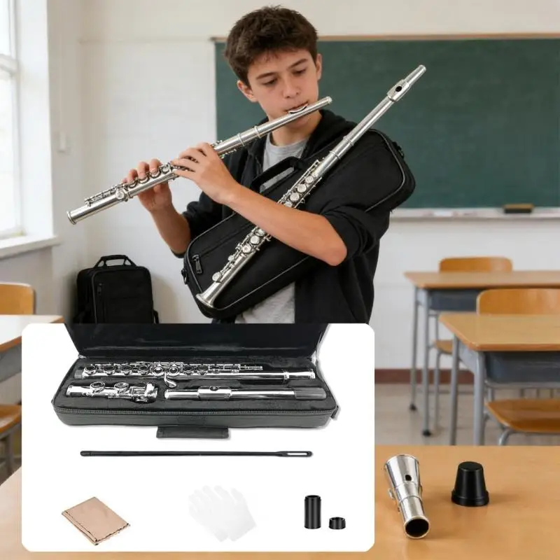 

Professional 16 Closed Hole C Flute with Silver Nickel Plating for Enhanced Durability and Tone