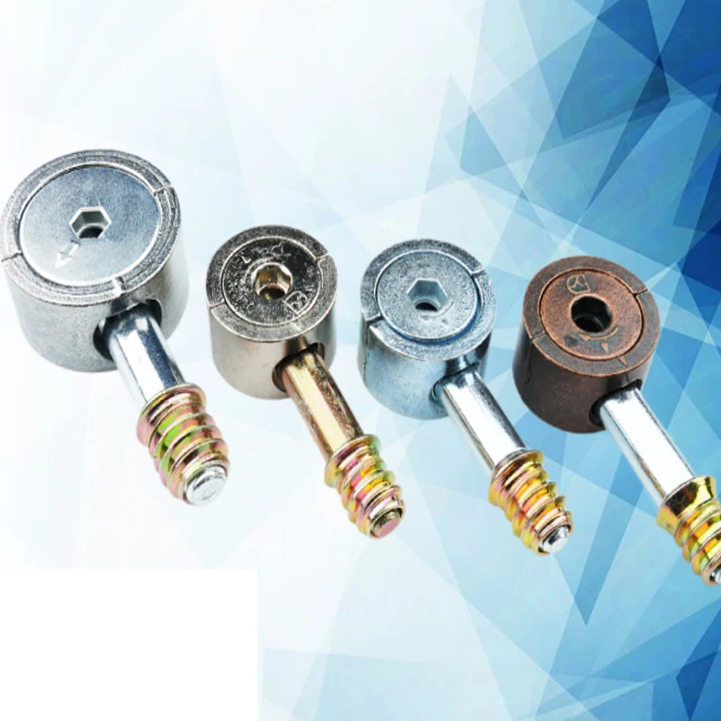 

Heavy Duty Furniture Assembly 3 In 1 Connector Wardrobe Cabinet Solid Wood Bed Screws Eccentric Wheel Crossbar Nut Accessories