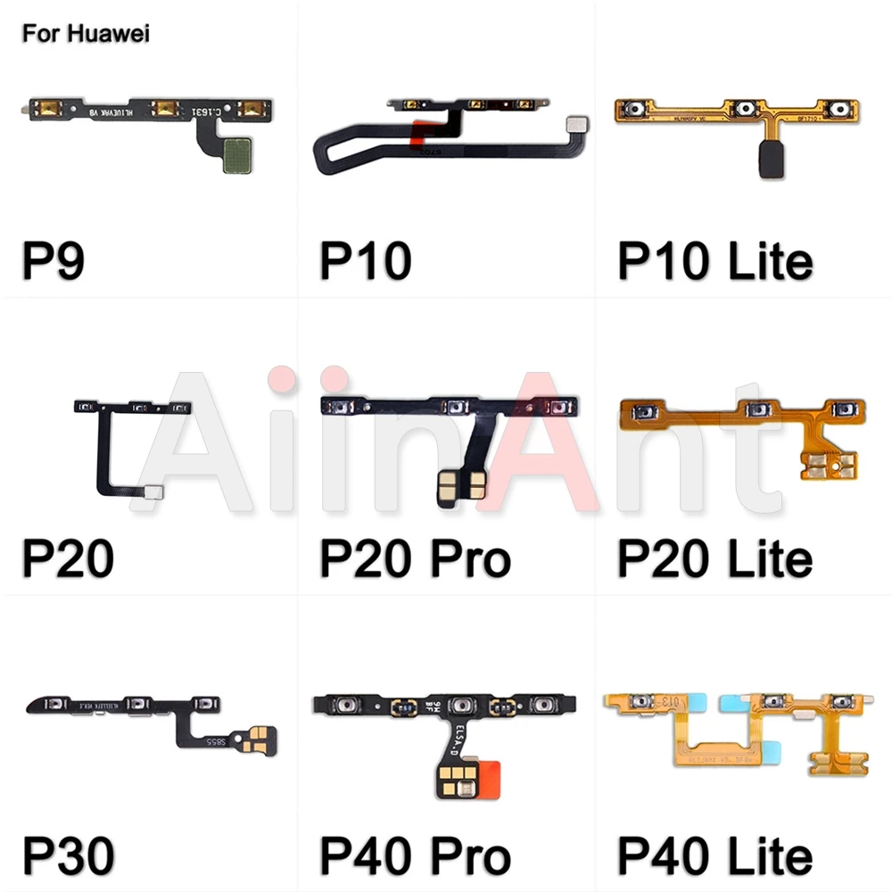 Aiinant Power On Off Volume Button Mute key Flex Cable Control Ribbon For Huawei P9 P10 P20 P30 P40 Lite Pro Plus Phone Parts