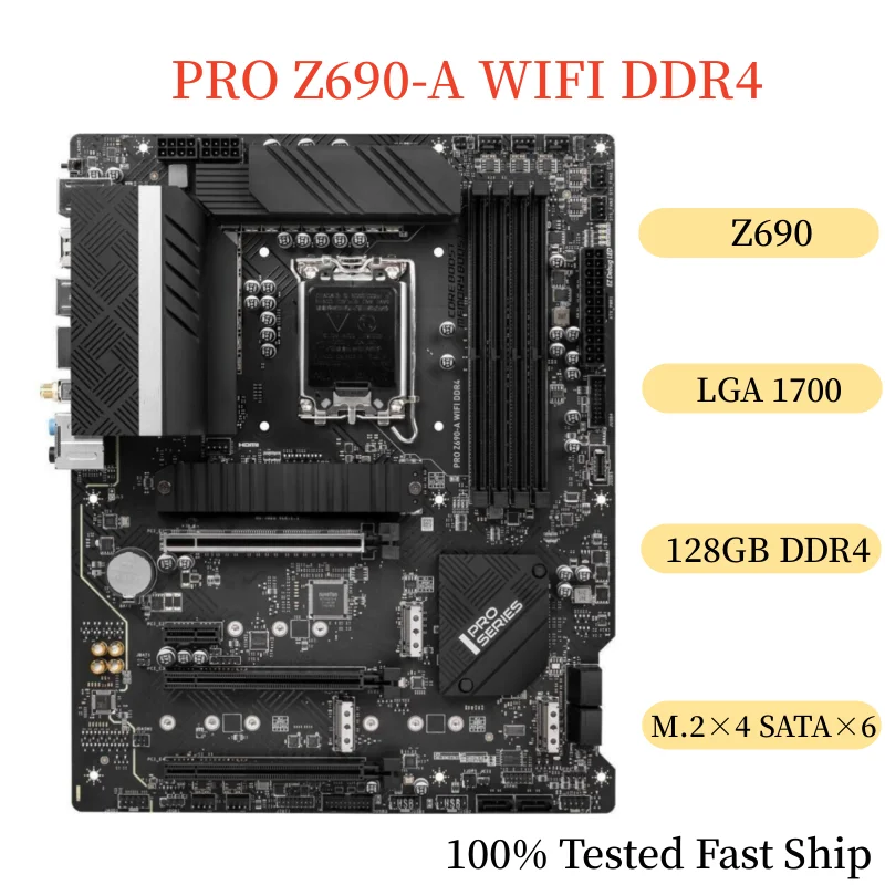 

For MSI PRO Z690-A WIFI DDR4 Motherboard 128GB LGA 1700 DDR4 ATX Mainboard 100% Tested Fast Ship