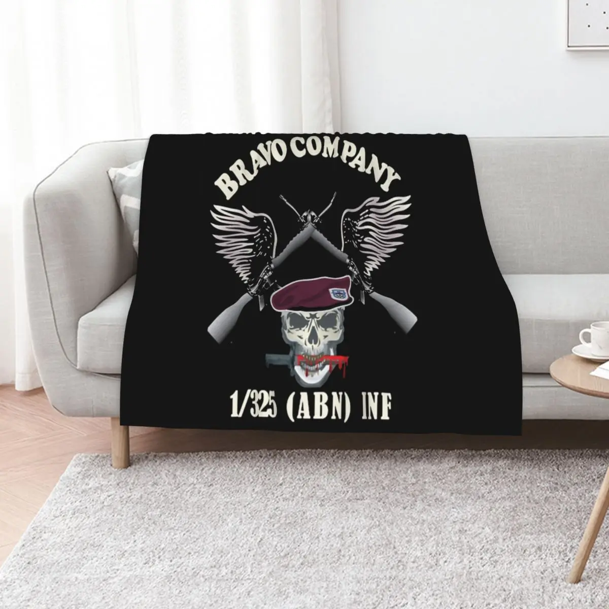 

Bravo Company - 1st Bn, 325th Airborne Infantry Throw Blanket Cute Travel Luxury Decoratives Blankets
