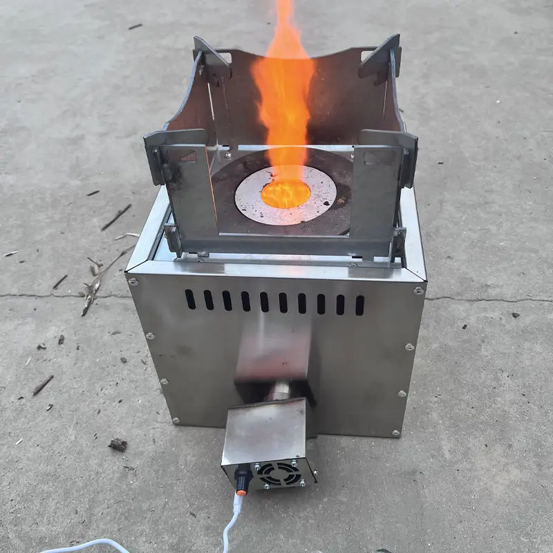 New Gasification Wood Stove Smokeless Portable Camping Stove for Outdoor Cooking Small Travel Firewood Burner for Home