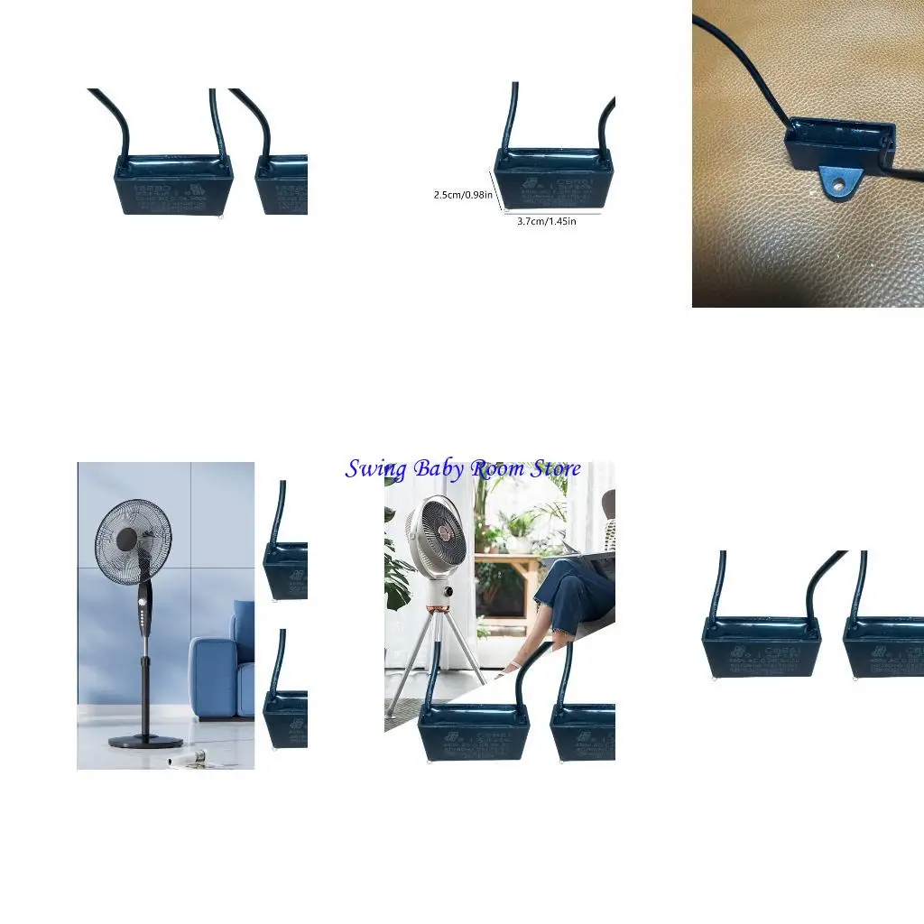 K1AD 2PCS Plastic Motor Capacitor Fan Assembly Fan Component Upgrading Part Easy Installation with Overcurrent