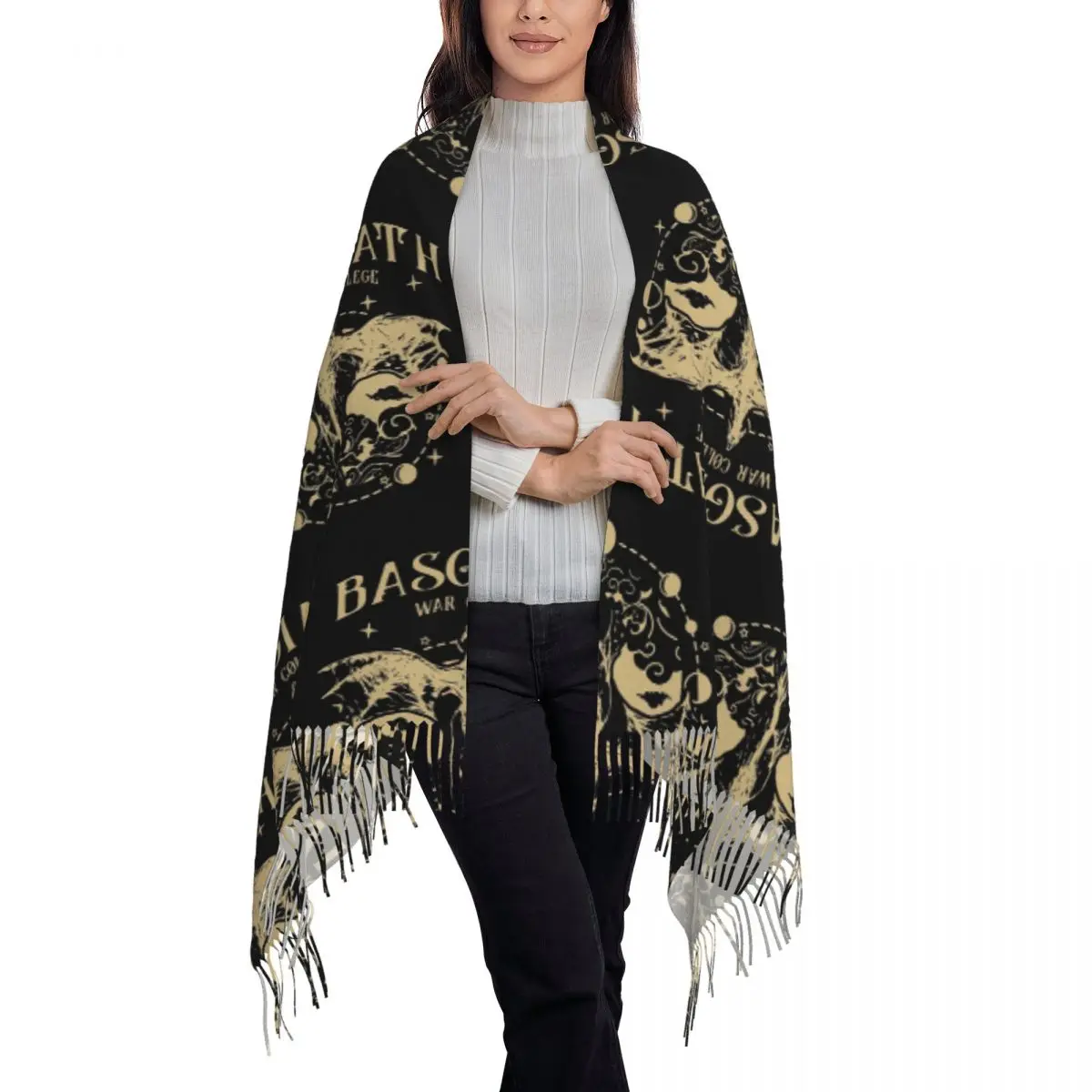 Basgiath War College 20 Fourth Wing Scarf Tassel Scarves for Women Soft Warm Shawls and Wraps Large Fall Winter Shawl Wrap