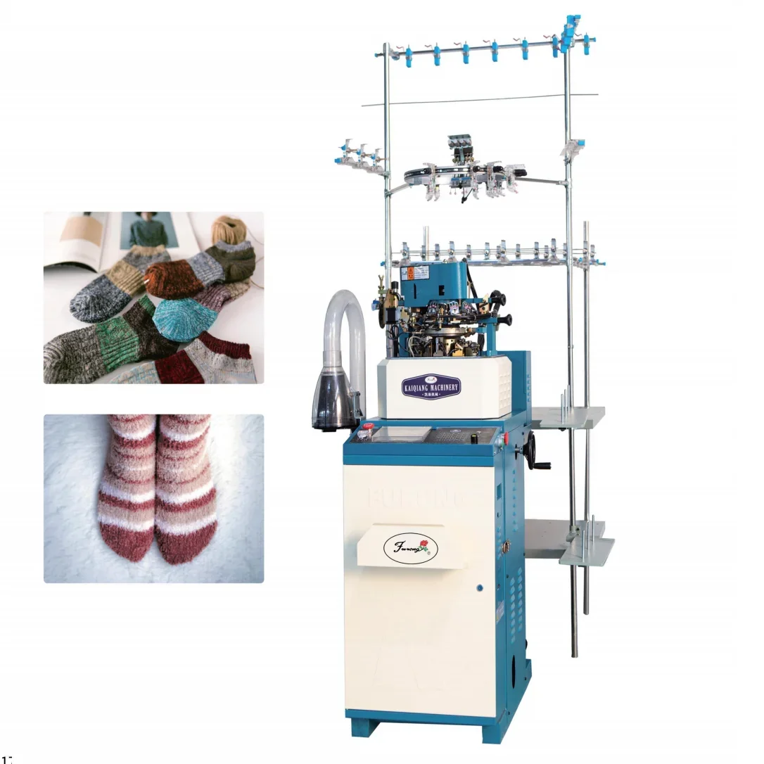 Single cylinder 6pcs electronic needles selections plain and jacquard automatic computerized plain socks knitting machine