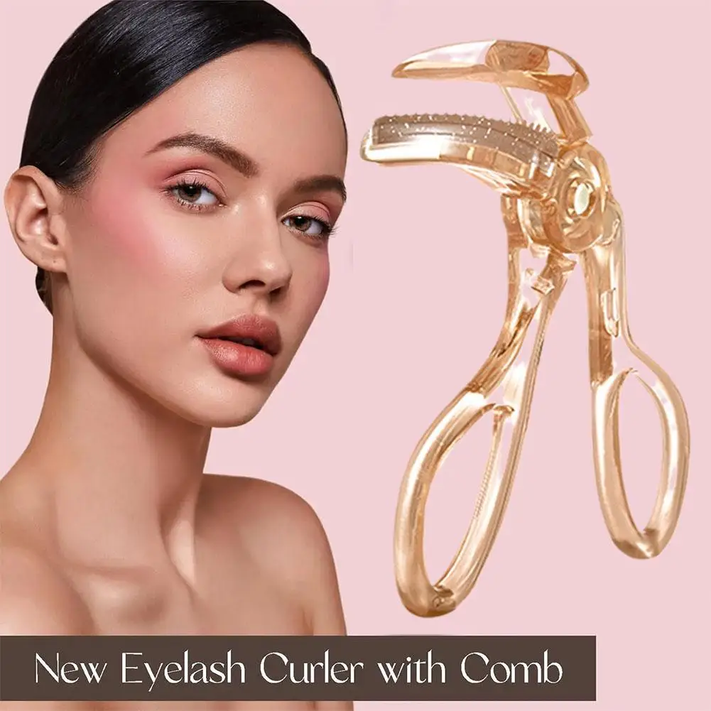 Professional Rose Gold Eyelash Curler Eyelash Cosmetics Styling Makeup Accessories Tools Tools Quick Portable Ladies Compac U1S0