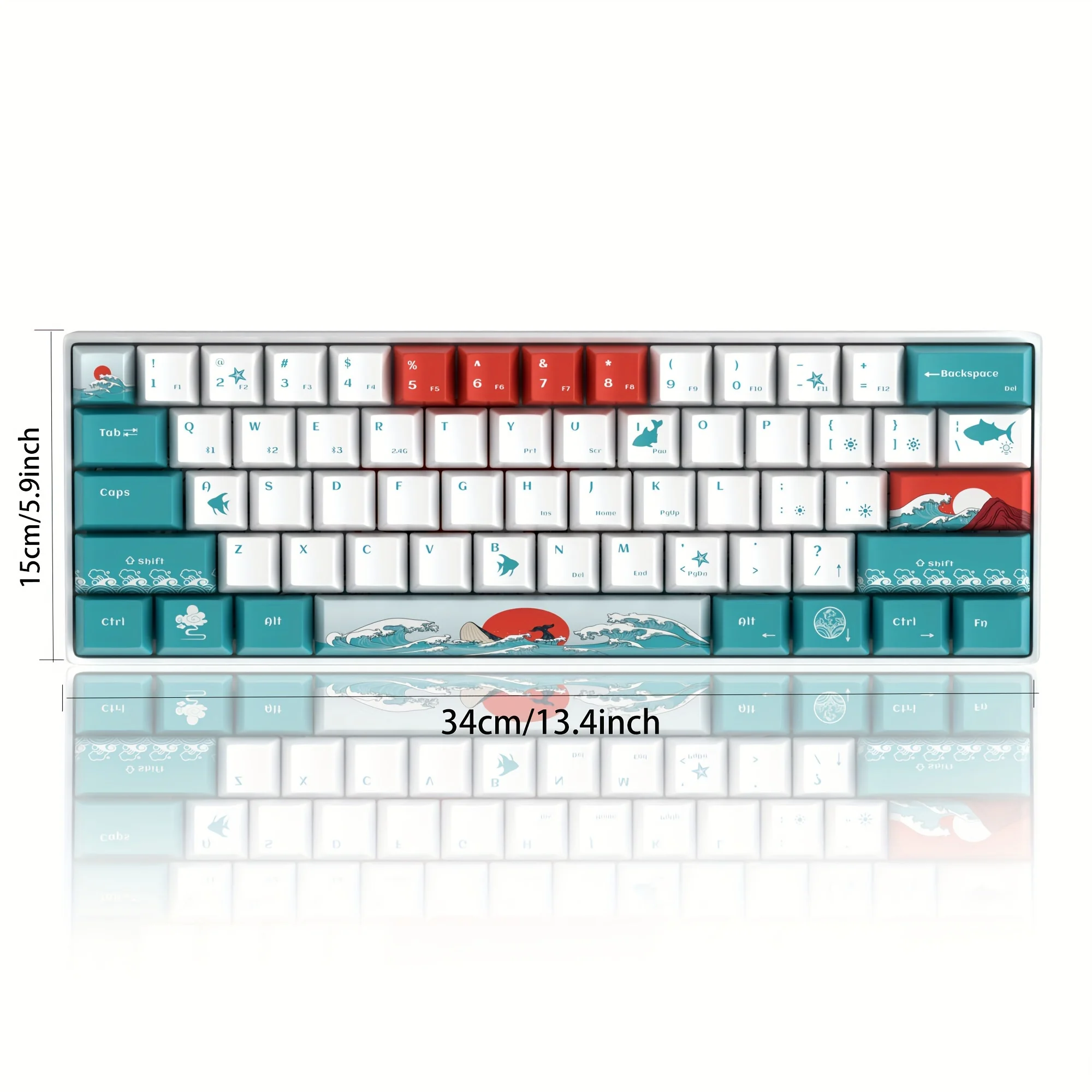 MageGee 60% Percent Keyboard, Mechanical RGB Wired Gaming Keyboard, Hot-Swappable Keyboard with Coral Sea PBT Keycaps for Window