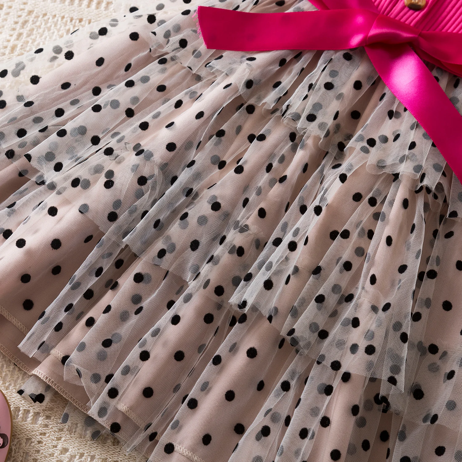 2024 New Summer Dress for Girls 2 to 6 Years Children Polka-Dots Cute Kid\'s Birthday Princess Dress Elegant Wedding Party Dress