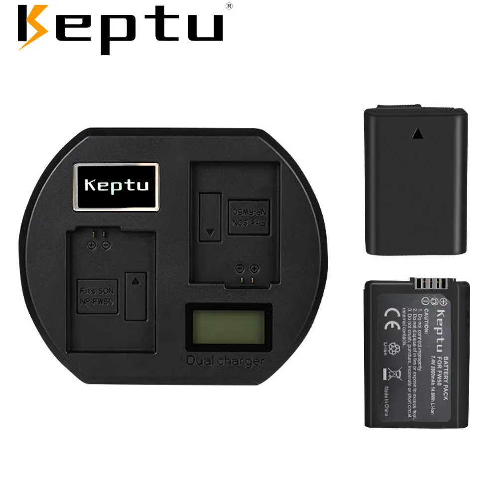 

1-2 шт., 2000 мАч, NP-FW50 NP FW50, аккумулятор Akku + ЖК-зарядное устройство для Sony Alpha a6500 a6300 a7 7R a7R a7R II a7II NEX-3 NEX-5