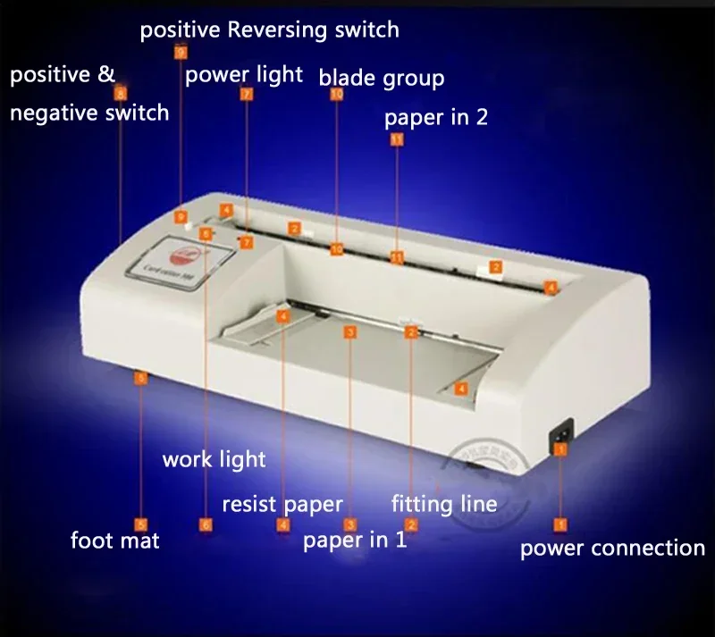 300B Business Card Cutter Electric Automatic Slitter Paper Card Cutting Machine DIY Tool A4 and Letter Size 220V