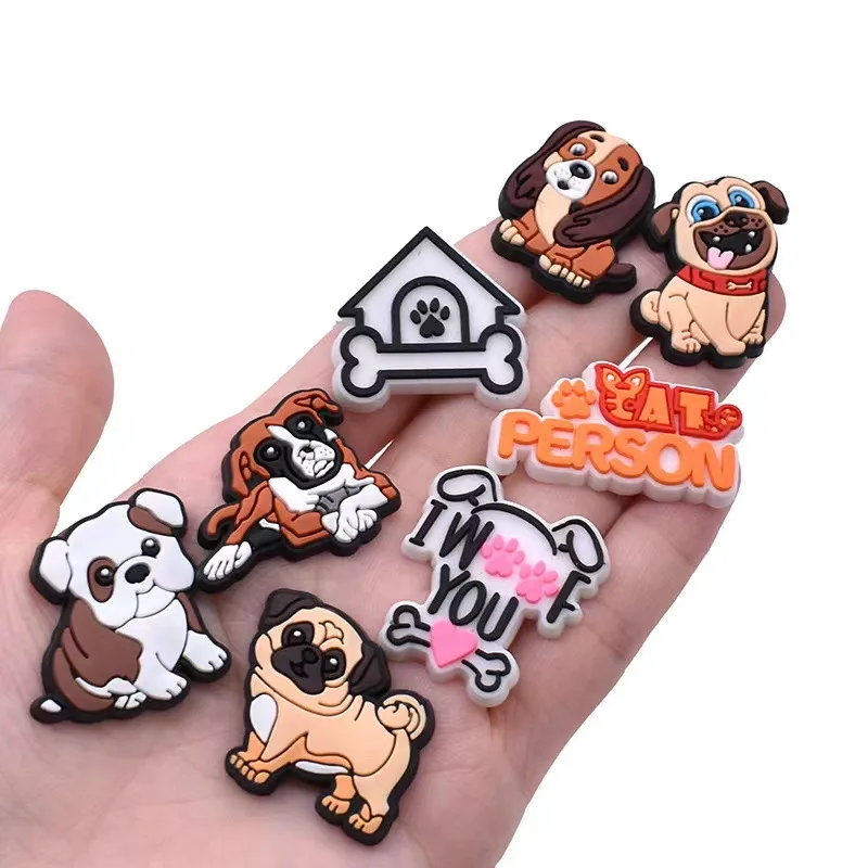 Hot Sale Dog Shoe Charms Pin for Clogs Bubble Slides Shoe Accessories DIY Shoe Decoration Buckle Charms Party Gift