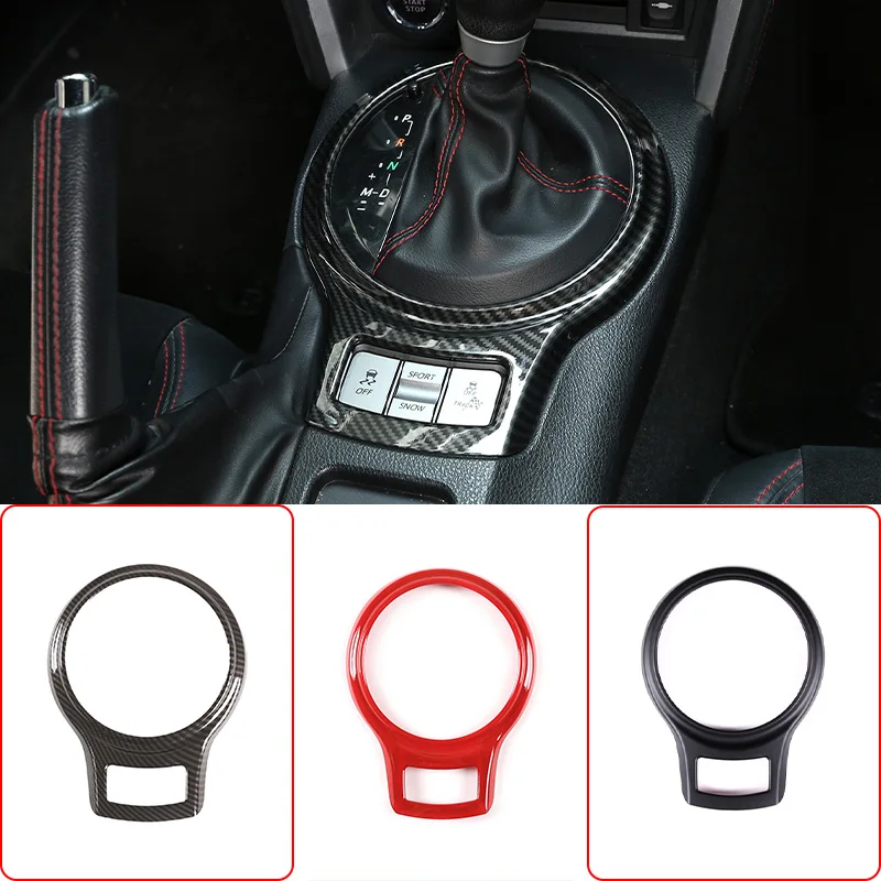 

For Subaru BRZ /Toyota 86 2012-2020 ABS Carbon Fiber/Red Car Console Gear Shift Panel Frame Decoration Cover Trim Accessories