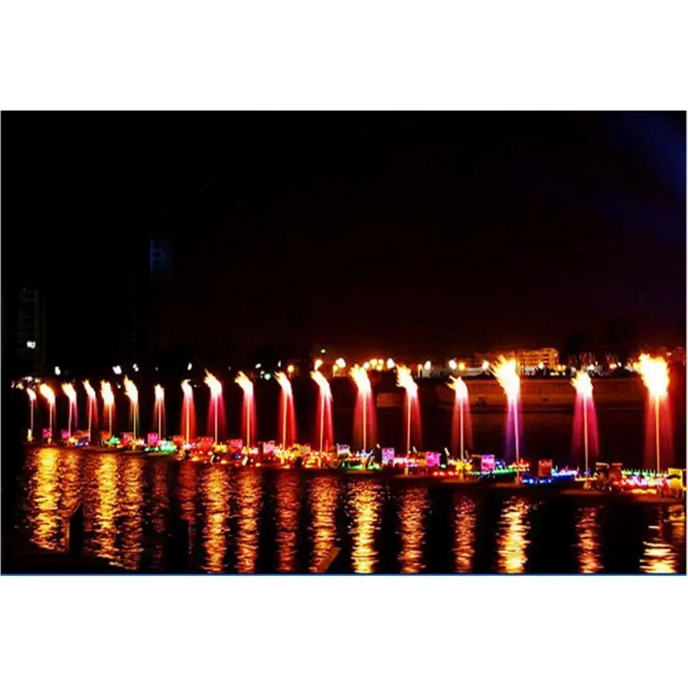 Water landscape nozzles, fire special effects plaza, garden music fountain