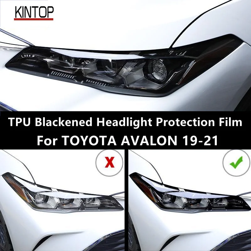 

For TOYOTA AVALON 19-21 TPU Blackened Headlight Protective Film, Headlight Protection,Film Modification