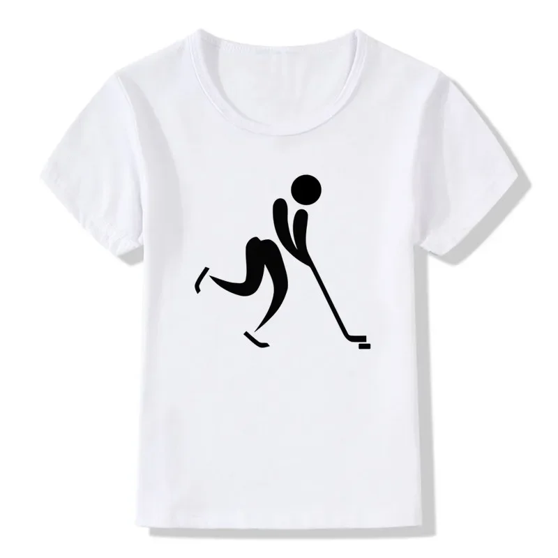 2019 Fashion Children Print Evolution Of Ice Hockeyer T Shirt O-Neck Short Sleeve Summer Girls Boys Cool Casual Top Tee ooo795