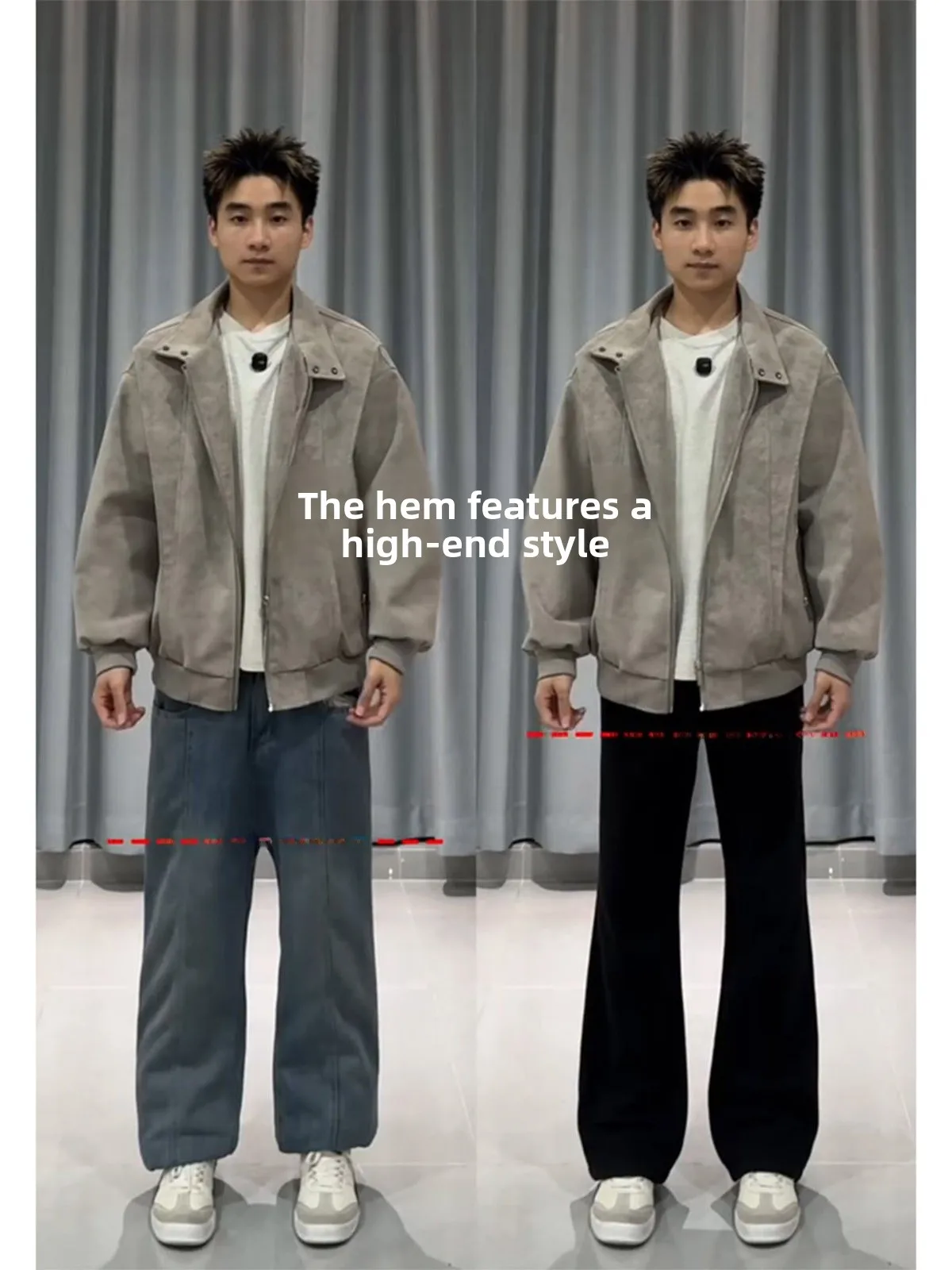 

Cleanfit Bla Anti-Wrinkle Men's Casual Straight Leg Trousers Spring Faion Knife Flared Pants Cool And Haome