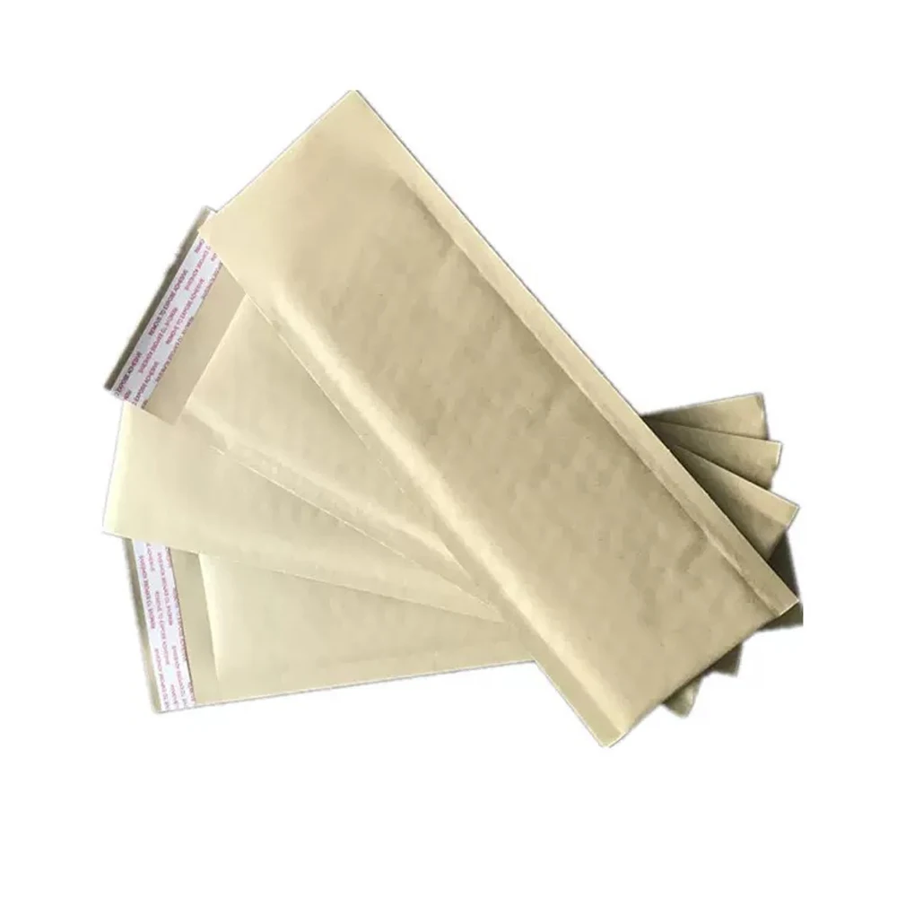 

20Pcs 11x29cm Long Courier Bag Brown Kraft Paper Bubble Envelope Packaging Mailers Padded Shipping for Pen Knife Fork Protect