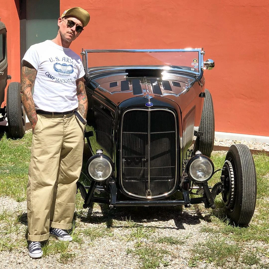 Rugged Bronson Replicated 1942 Khaki Wide Leg Loose Fit High Waist Chinos Long Pants Straight Cut Youthful Energy Style All S...