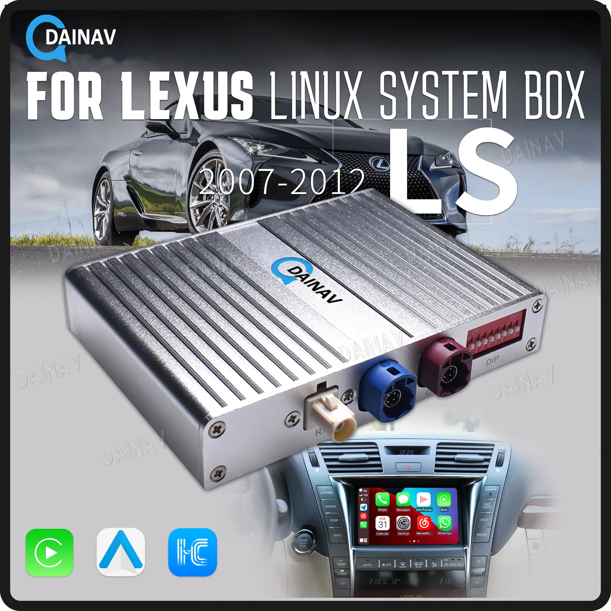 Linux Box For 2007-2012 Lexus LS 460 460L 600hL Wireless Apple CarPlay Android Auto Stereo Upgrade Oem screen Multimedia Player