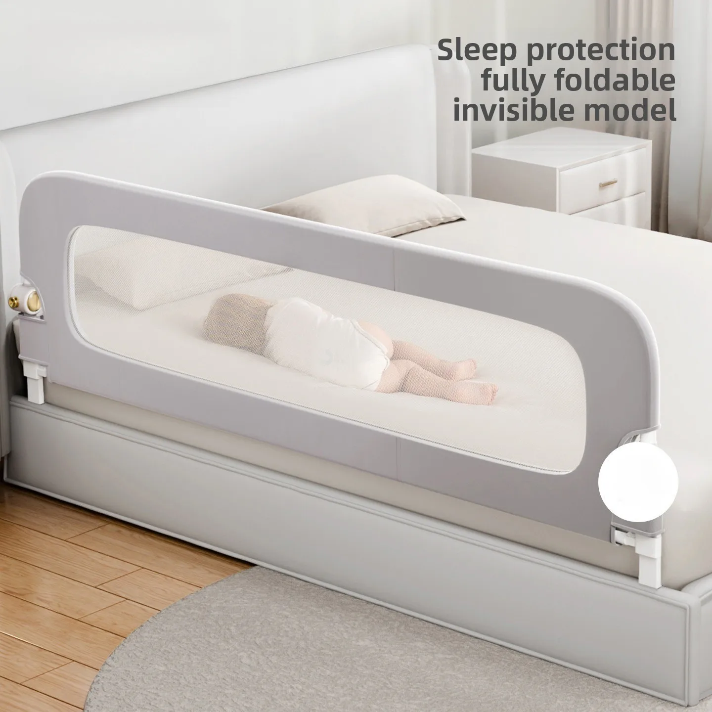 Babyfomd Bed Rail Is A Heightened Anti-fall Crib Guard with A Raised Anti-fall Crib Barrier, Adjustable Bed Guardrail