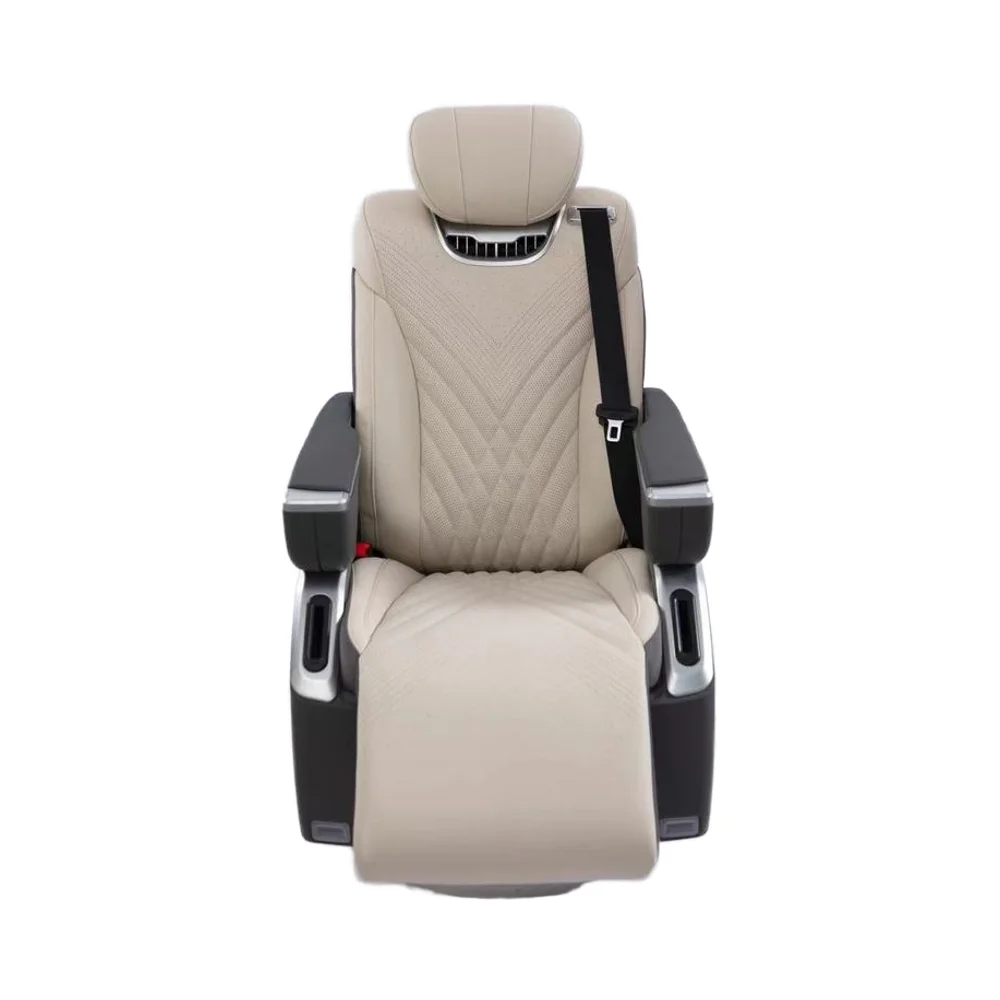 

Luxury aircraft-grade car seats with electrically adjustable floor mats and breathable leather for enhanced comfort and style