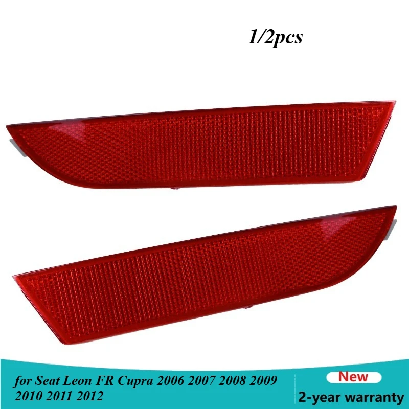 Auto Rear Bumper Reflector No Light Lens for Seat Leon FR Cupra 2006 2007 2008 2009 2010 2011 2012 1P0945105E New