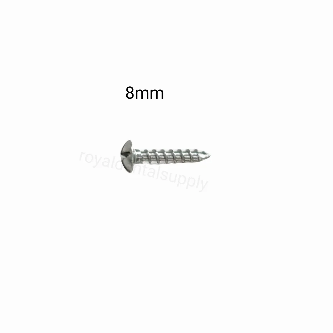 10Pcs Dental Full Threaded Screw Bone Fixation GBR Titanium φ1.3 Length 8/10MM