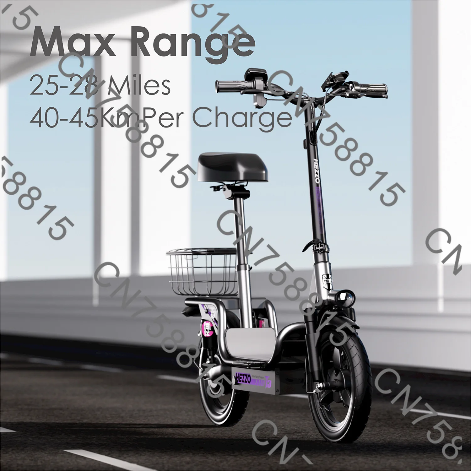 

Скутер для покупок ребенка - экологически чистый транспорт, портативный электрический велосипед 500 Вт, 48 В, 15 Ач, электромобиль с длительным сроком службы батареи