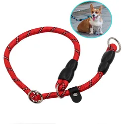 Dog Collar P Chain Pet Collars Adjustable Collar Dog Walking Training P Chain Dogs Collars Reflective Dogs Ropes Pet Accessories