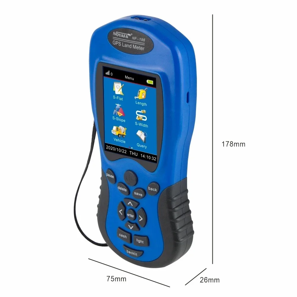 

[100% NEW] NF-198/NF-188 GPS Measuring Land Meter Network tools Color Screen Device Survey Equipment Receiver Area Measurement T