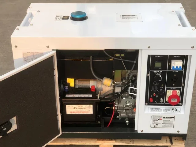 Dźwiękoszczelna cicha Generator na olej napędowy 220v/380v 60hz 3 Generator fazy elektrownia gotowości 10kw Diesel 10 Kw