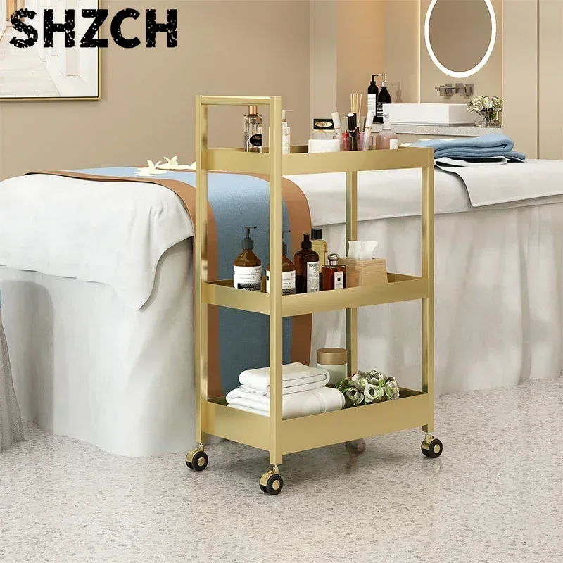 Luxuriöses Badezimmer-Aufbewahrungsregal mit Großer Kapazität, Nagelstudio-Werkzeug-Aufbewahrungssystem, Multifunktionaler Schönheitssalon-Wagen