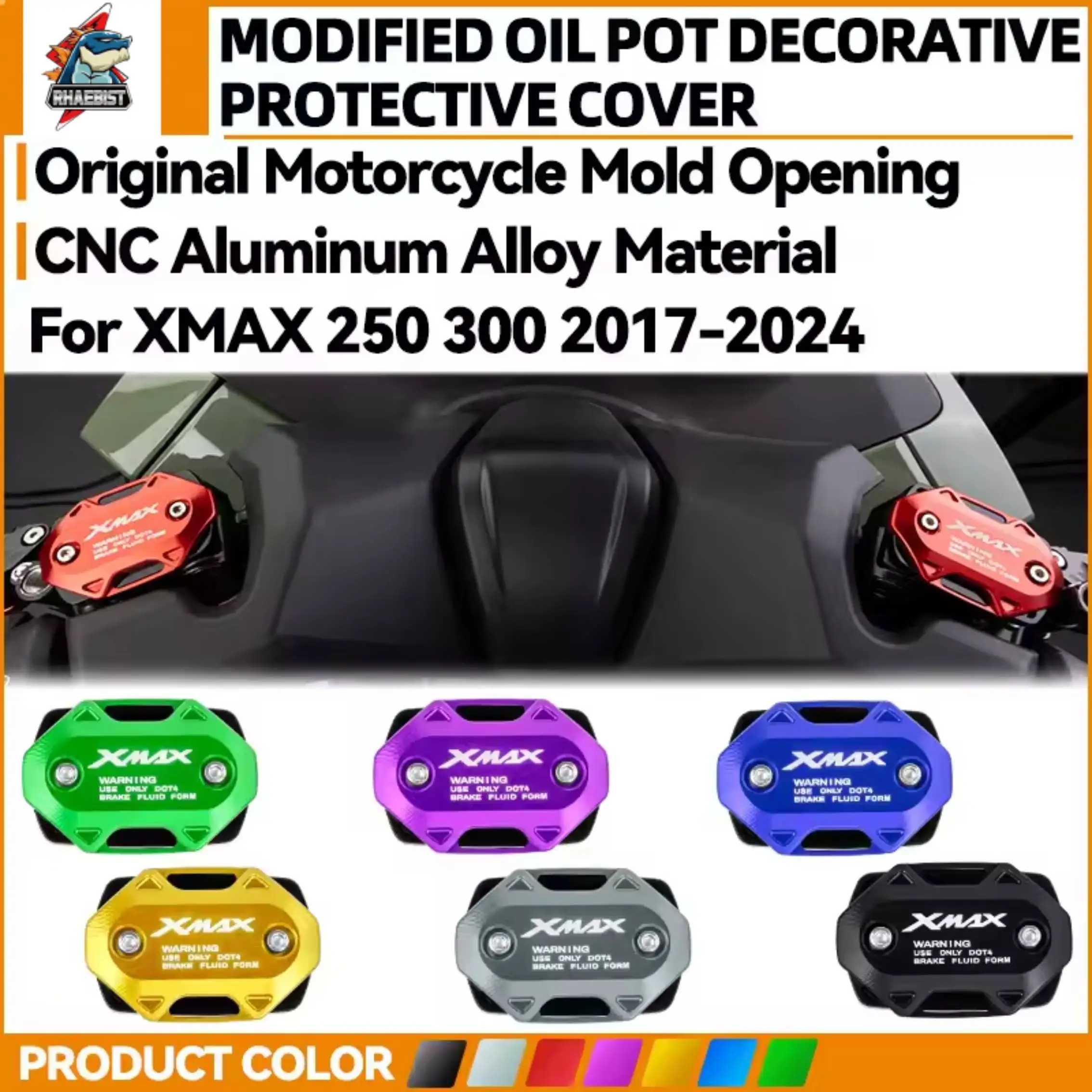 CNC Front Brake Reservoir Fluid Tank Oil Cup Cover For YAMAHA XMAX300/250 NMAX155 Honda ADV150/160 PCX150/160 Motorcycle