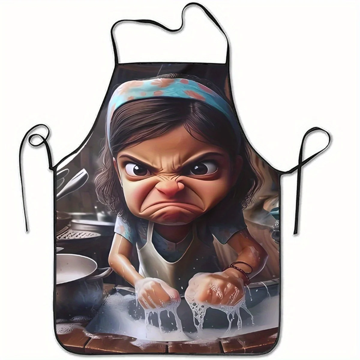Lustige Schürze mit Aufschrift „Angry Woman Cooking Pasta“ für den Außenbereich, geeignet für Männer und Frauen, Küche, Restaurantbedarf, Party-Schürze