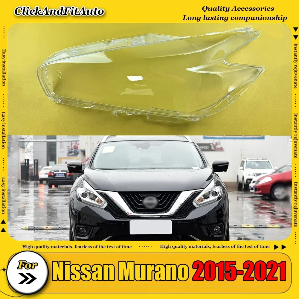 

For Nissan Murano 2015-2021 Headlamp Cover Transparent Lamp Headlight Shell Lens Plexiglass Replace Original Lampshade