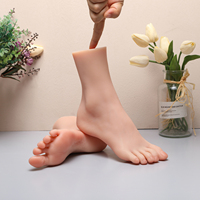 1 Realistic Silicone Foot Model Female False Nail Practice Feet Fetish For Jewelry Shoes Display Props Manicure Art 22CM TG836B
