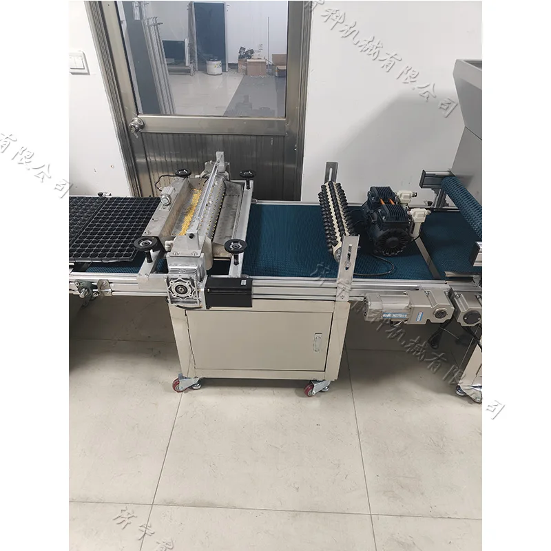 Drum Type Seedling Seedling Machine Water Flow Line Drum Seeding Line With Bench Loader Drum Tray Seeder For Vegetable Nursery
