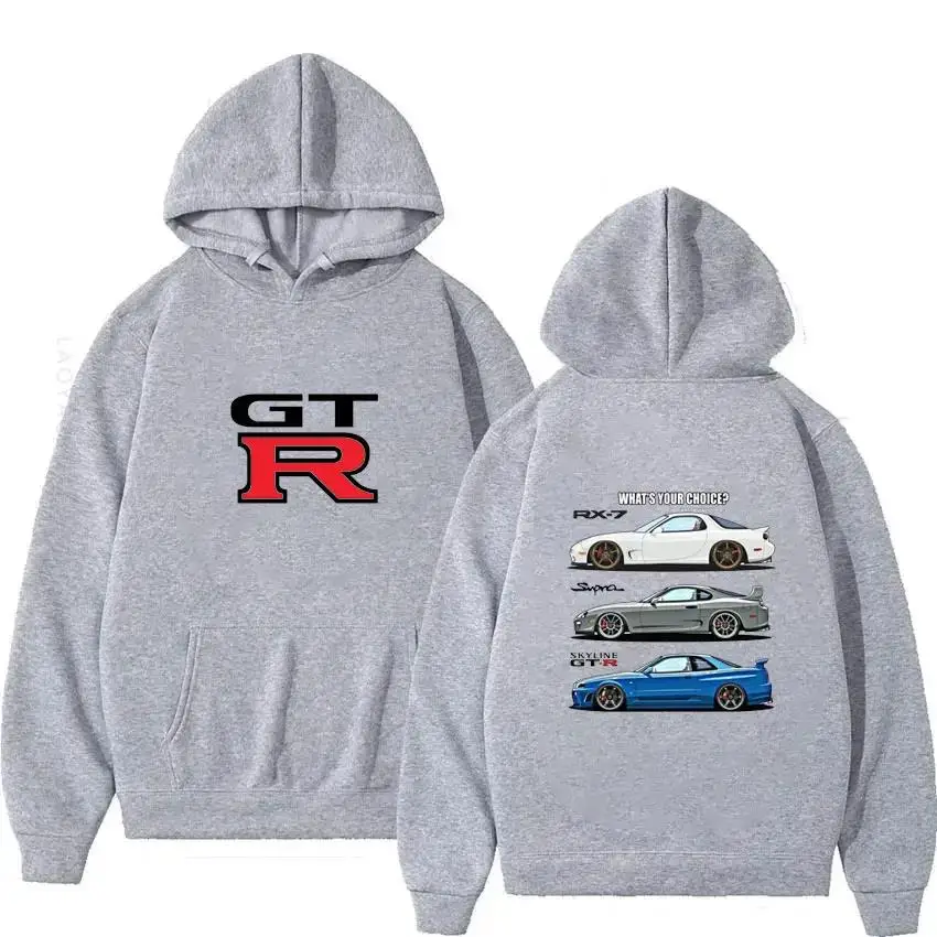 

Новые толстовки и худи для мужчин в стиле Y2K с графическим принтом Initial D GTR Skyline R34, мужская одежда, осенняя коллекция