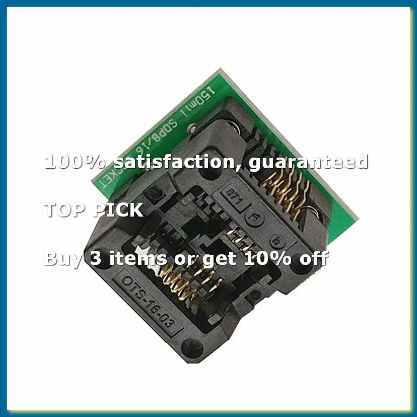 SOP8 to DIP8 IC Socket Programmer Adapter 1Pcs SOIC8 Turn DIP8 for Wide 150Mil