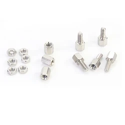 30pcs DB9 Head Fixing Screw Nuts English Motherboard Hex Screws Hexagonal Serial Parallel DB Connector Screw Nut