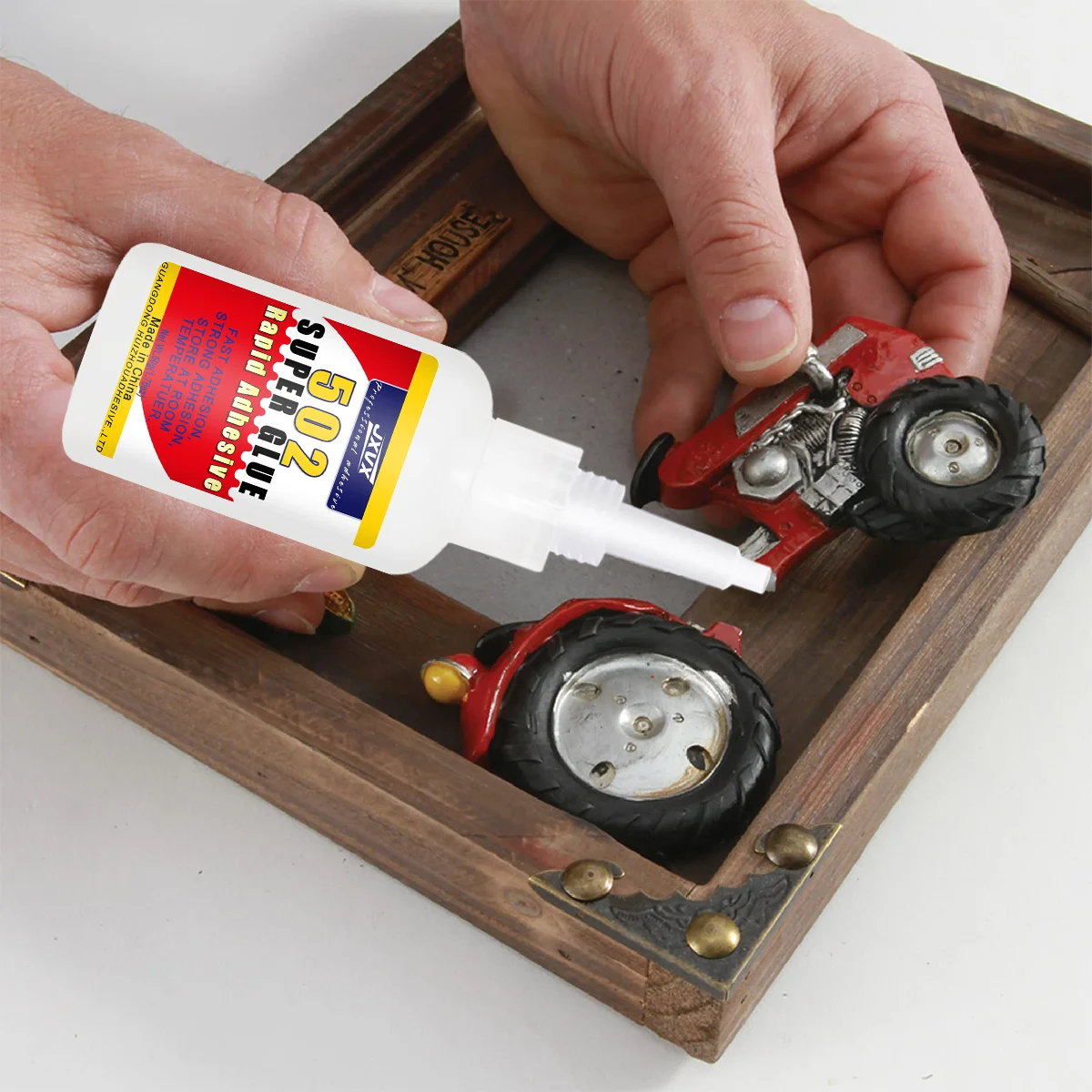 Súper pegamento 502, 1.23 oz de pegamento transparente súper fuerte, adhesivo instantáneo resistente al calor e impermeable, cianoacrilato, Metal, plásticos, cerámica, PVC,suministro de papelería para escuela y oficina