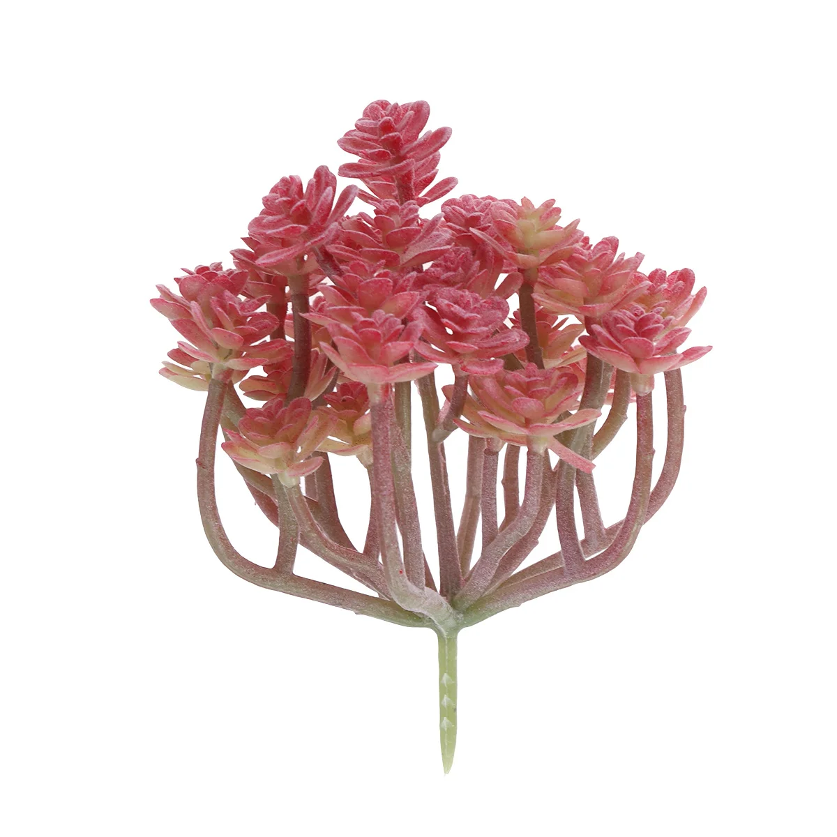 

Flocking Red Simulation Succulents Artificial Green Plants for Office Home Garden Decoration Mini Potted Plant Fake Succulent