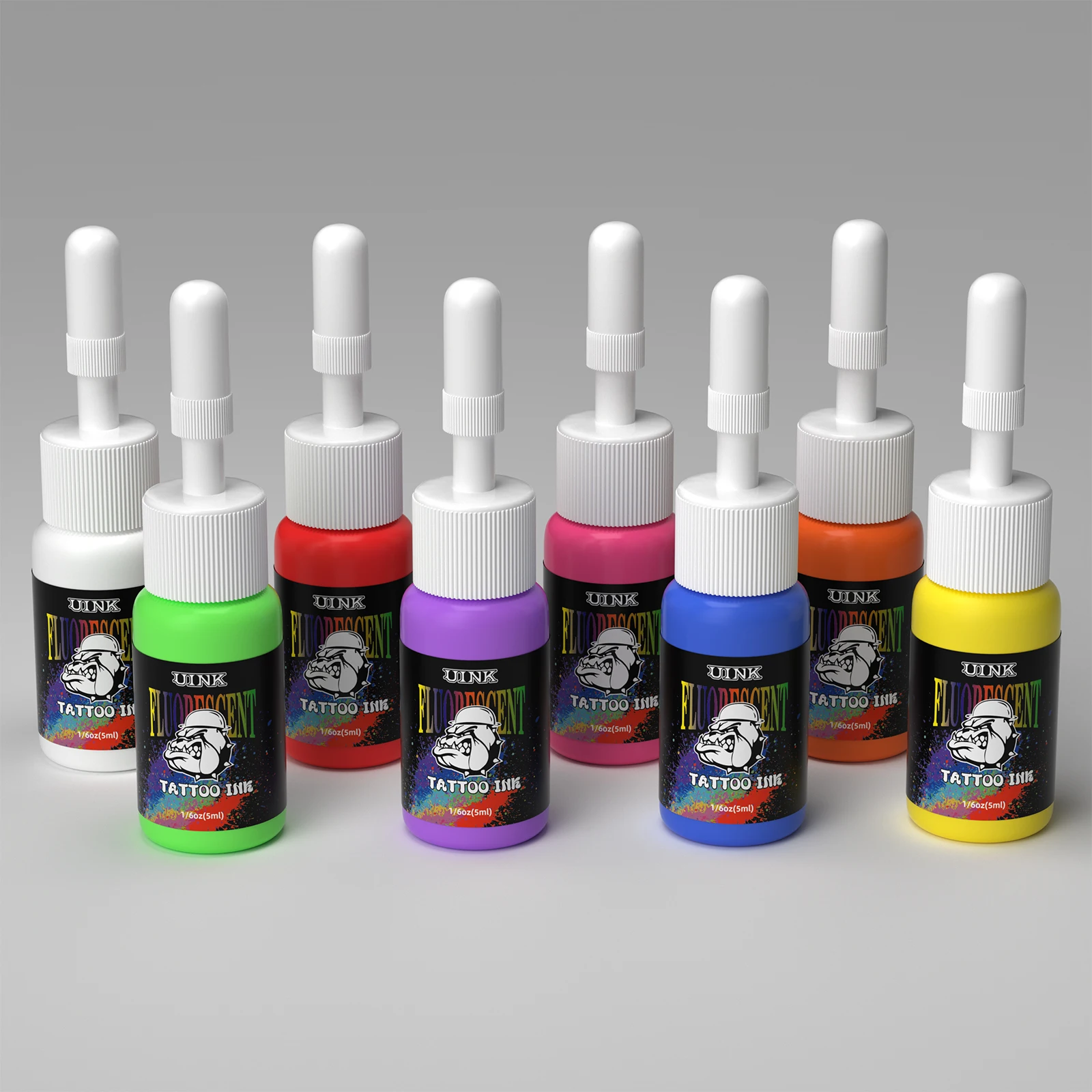 DQFART Fluorescent UV Tattoo Ink Odorless Body Art Professional Tattoo Pigment Perfect for Body Art and Personal