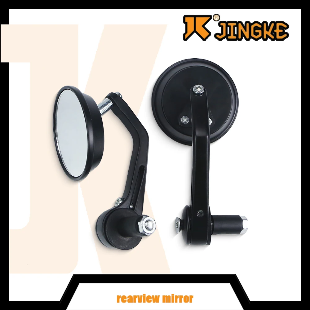 

7/8" Round Bar End Rearview Mirrors Aluminum Alloy For Cafe Racer Motorcycle Scooters - Side View Mirrors Motorbike Accessories