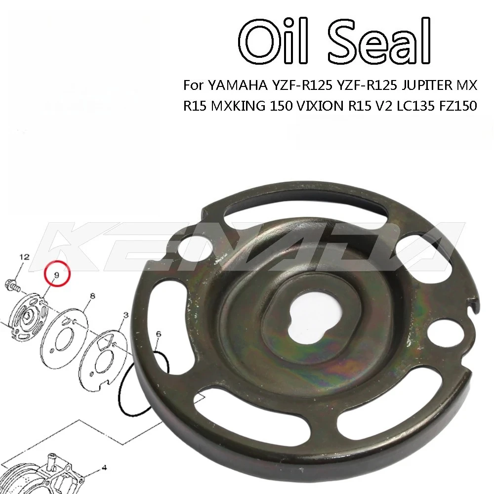 Bomba de Agua Plat Tebal para YZF-R125, YZF-R125 WR 125, WR125X, JUPITER MX R15, MXKING 150, VIXION R15 V2, LC135, FZ150, Y15, Y15Z